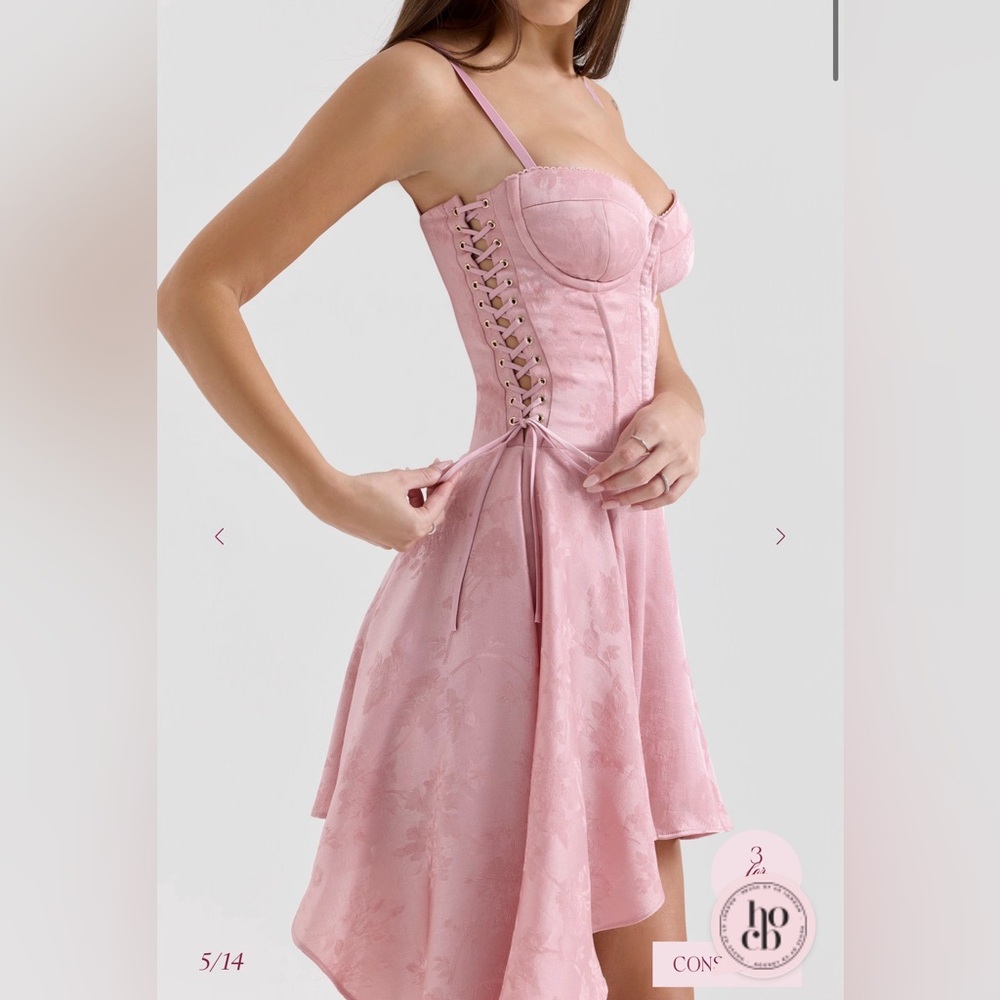 House of CB Blush Asymmetrical Dress - Picture 4 of 5